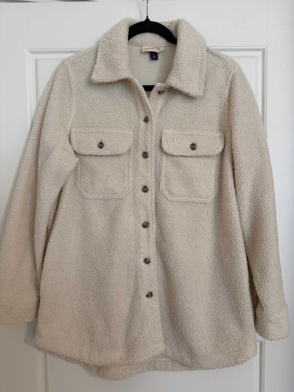 Universal Thread Cream Teddy Button-Up Shacket